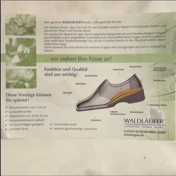 WALDLAUFER GREEN FLATS.  NEW. - Picture 8 of 9